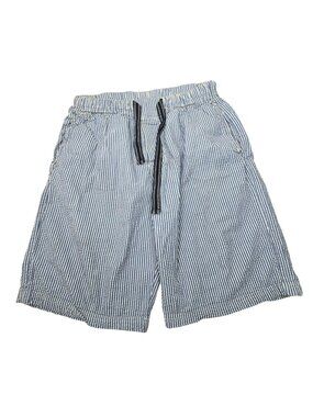Bottoms Out Mens Shorts Blue & White Striped Cotton Drawstring Shorts M JJ4389